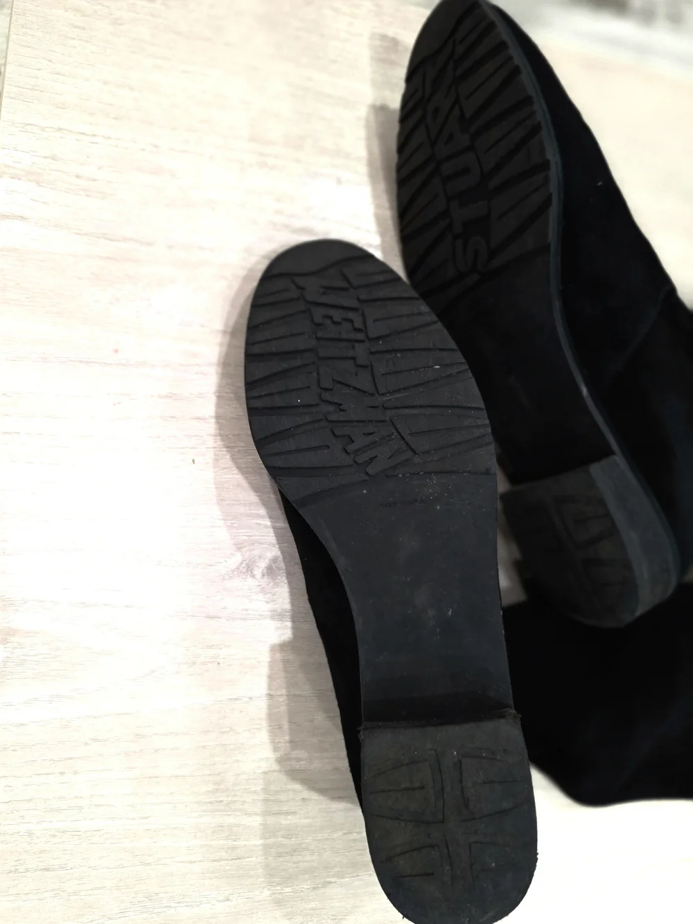 Stuart Weitzman Black Suede Over the Knee Boots Size 9.5 Flat OTK